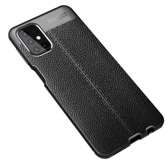 Чехол-накладка Litchi Grain для Samsung Galaxy M31s (черный) Чехол-накладка Litchi Grain для Samsung Galaxy M31s (черный)