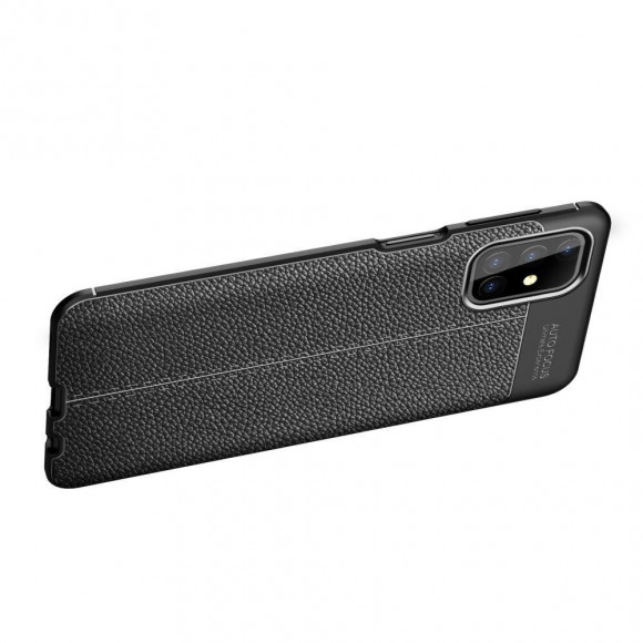 Чехол-накладка Litchi Grain для Samsung Galaxy M31s (черный) Чехол-накладка Litchi Grain для Samsung Galaxy M31s (черный)