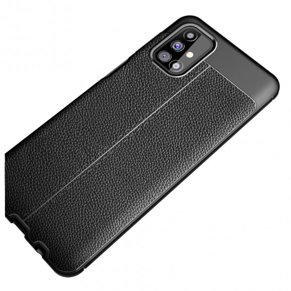 Чехол-накладка Litchi Grain для Samsung Galaxy M31s (черный) Чехол-накладка Litchi Grain для Samsung Galaxy M31s (черный)