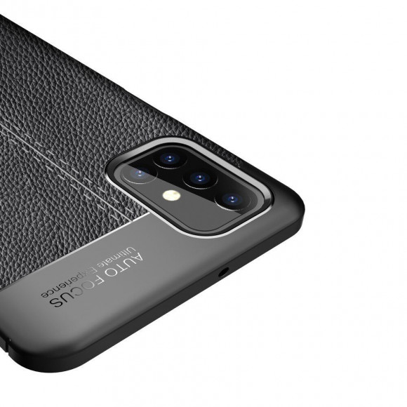 Чехол-накладка Litchi Grain для Samsung Galaxy M31s (черный) Чехол-накладка Litchi Grain для Samsung Galaxy M31s (черный)