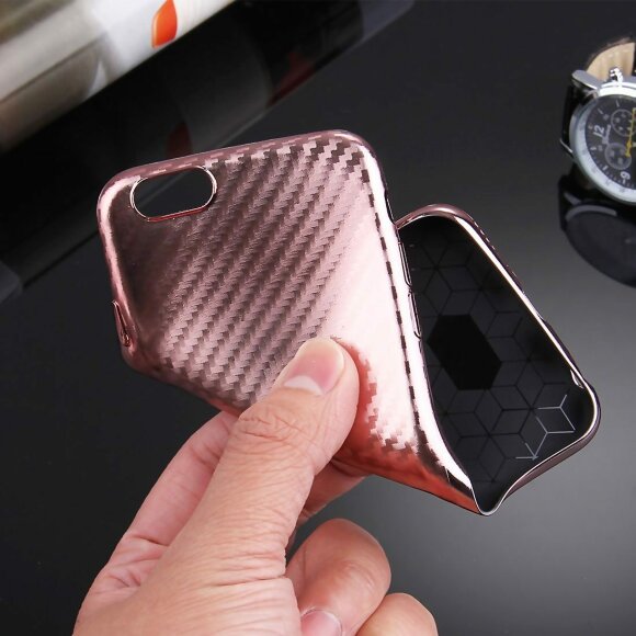 Чехол-накладка Artistic Carbon для iPhone 6 Plus / 6S Plus (розовое золото) Чехол-накладка Artistic Carbon для iPhone 6 Plus / 6S Plus (розовое золото)
