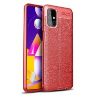 Чехол-накладка Litchi Grain для Samsung Galaxy M31s (красный) Чехол-накладка Litchi Grain для Samsung Galaxy M31s (красный)