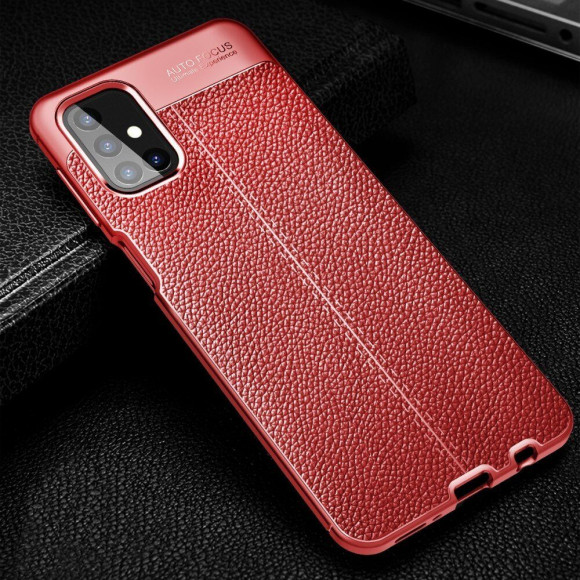 Чехол-накладка Litchi Grain для Samsung Galaxy M31s (красный) Чехол-накладка Litchi Grain для Samsung Galaxy M31s (красный)