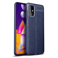 Чехол-накладка Litchi Grain для Samsung Galaxy M31s (темно-синий) Чехол-накладка Litchi Grain для Samsung Galaxy M31s (темно-синий)