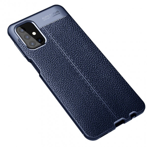 Чехол-накладка Litchi Grain для Samsung Galaxy M31s (темно-синий) Чехол-накладка Litchi Grain для Samsung Galaxy M31s (темно-синий)