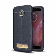 Чехол-накладка Litchi Grain для Motorola Moto Z2 Play (темно-синий)