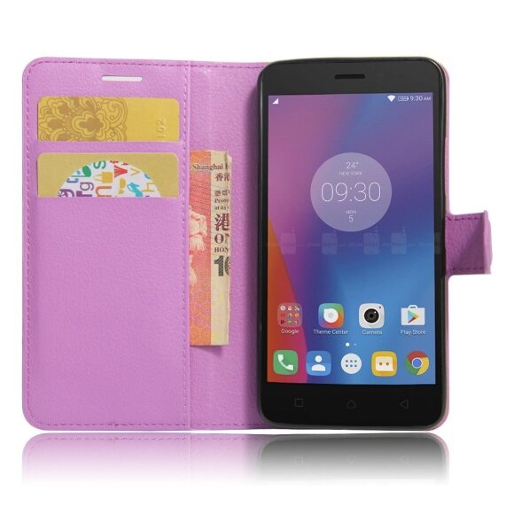 Чехол с визитницей для Lenovo K6 Power (фиолетовый) Чехол с визитницей для Lenovo K6 Power (фиолетовый)
