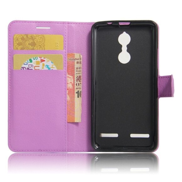 Чехол с визитницей для Lenovo K6 Power (фиолетовый) Чехол с визитницей для Lenovo K6 Power (фиолетовый)
