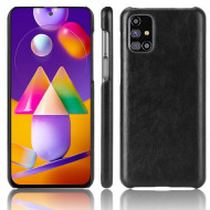Кожаная накладка-чехол для Samsung Galaxy M31s (черный) Кожаная накладка-чехол для Samsung Galaxy M31s (черный)