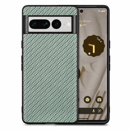 Чехол Carbon Texture для Google Pixel 7 Pro (зеленый)