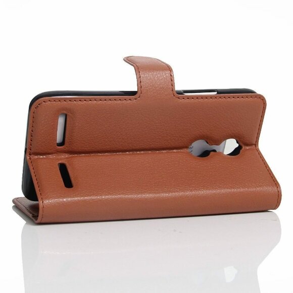 Чехол с визитницей для Lenovo K6 Power (коричневый) Чехол с визитницей для Lenovo K6 Power (коричневый)