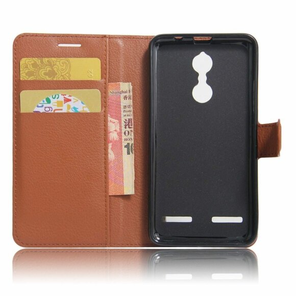 Чехол с визитницей для Lenovo K6 Power (коричневый) Чехол с визитницей для Lenovo K6 Power (коричневый)