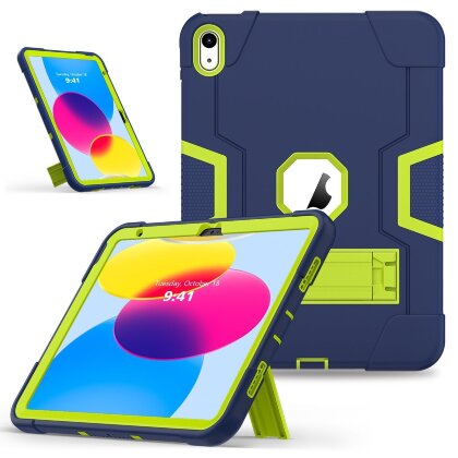 Противоударный гибридный чехол для iPad 10 2022 - 10,9 дюйма (темно-синий)
