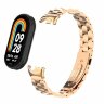 Стальной браслет для Xiaomi Mi Smart Band 8, Xiaomi Mi Band 8 (розовое золото)