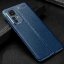 Чехол-накладка Litchi Grain для Xiaomi 12 / Xiaomi 12X / Xiaomi 12S (темно-синий)