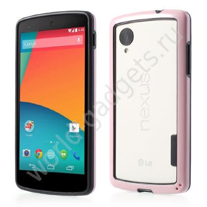 Бампер для LG Google Nexus 5 (розовый)