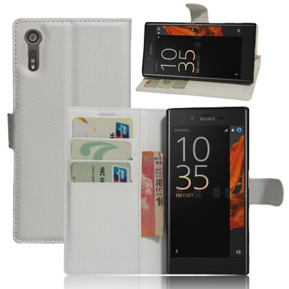 Чехол с визитницей для Sony Xperia XZ / XZs (белый)