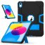 Противоударный гибридный чехол для iPad 10 2022 - 10,9 дюйма (черный+голубой)