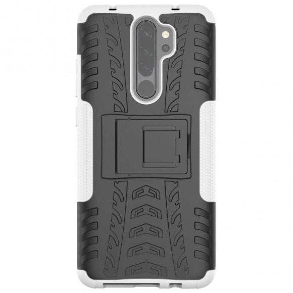 Чехол Hybrid Armor для Xiaomi Redmi Note 8 Pro (черный + белый)