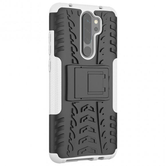 Чехол Hybrid Armor для Xiaomi Redmi Note 8 Pro (черный + белый)