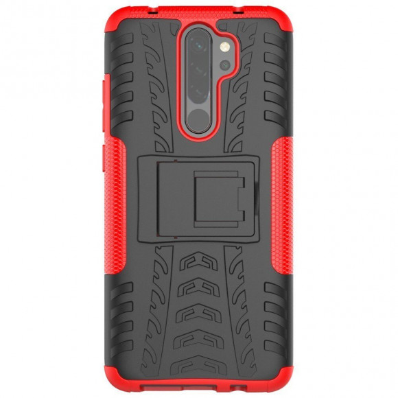Чехол Hybrid Armor для Xiaomi Redmi Note 8 Pro (черный + красный)