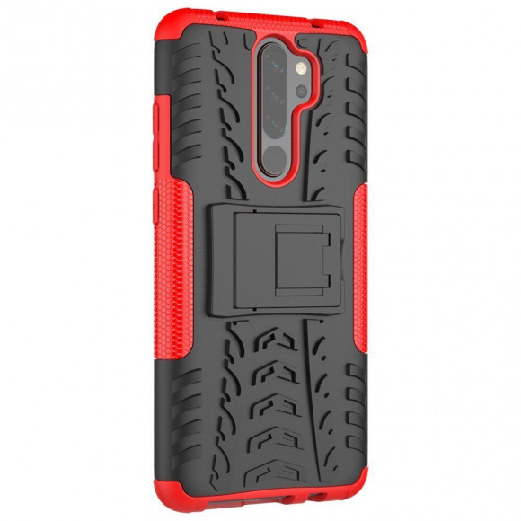 Чехол Hybrid Armor для Xiaomi Redmi Note 8 Pro (черный + красный)