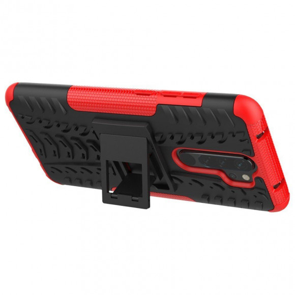 Чехол Hybrid Armor для Xiaomi Redmi Note 8 Pro (черный + красный)