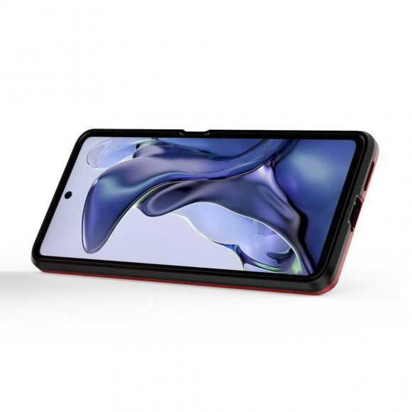 Чехол Armor Ring Holder для Xiaomi 11T / Xiaomi 11T Pro (красный) Чехол Armor Ring Holder для Xiaomi 11T / Xiaomi 11T Pro (красный)