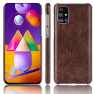 Кожаная накладка-чехол для Samsung Galaxy M31s (коричневый) Кожаная накладка-чехол для Samsung Galaxy M31s (коричневый)