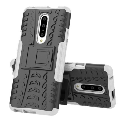 Чехол Hybrid Armor для OnePlus 7 Pro (черный + белый)