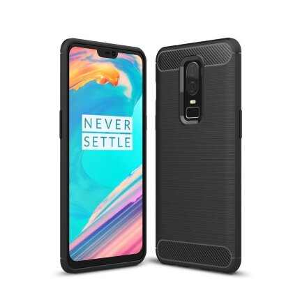 Чехол-накладка Carbon Fibre для OnePlus 6 (черный)