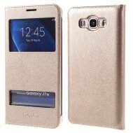 Чехол с окнами для Samsung Galaxy J7 (2016) SM-J710F (золотой) Чехол с окнами для Samsung Galaxy J7 (2016) SM-J710F (золотой)
