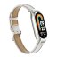 Кожаный ремешок для Xiaomi Mi Smart Band 8, Xiaomi Mi Band 8 (белый)