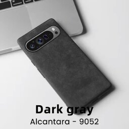 Чехол из алькантары для Google Pixel 9, Pixel 9 Pro (темно-серый)