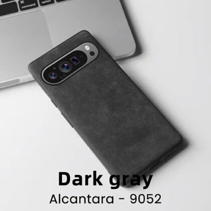 Чехол из алькантары для Google Pixel 9, Pixel 9 Pro (темно-серый)