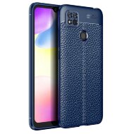 Чехол-накладка Litchi Grain для Xiaomi Redmi 10A (темно-синий)