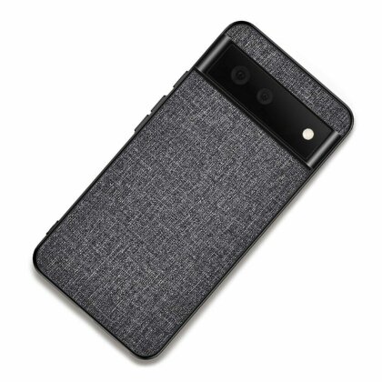 Чехол с тканевой текстурой PC+TPU для Google Pixel 6a (серый)