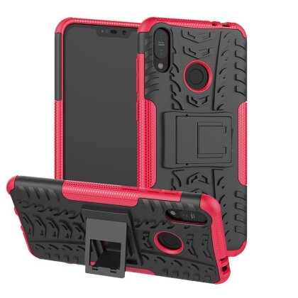 Чехол Hybrid Armor для ASUS Zenfone Max (M2) ZB633KL (черный + розовый)