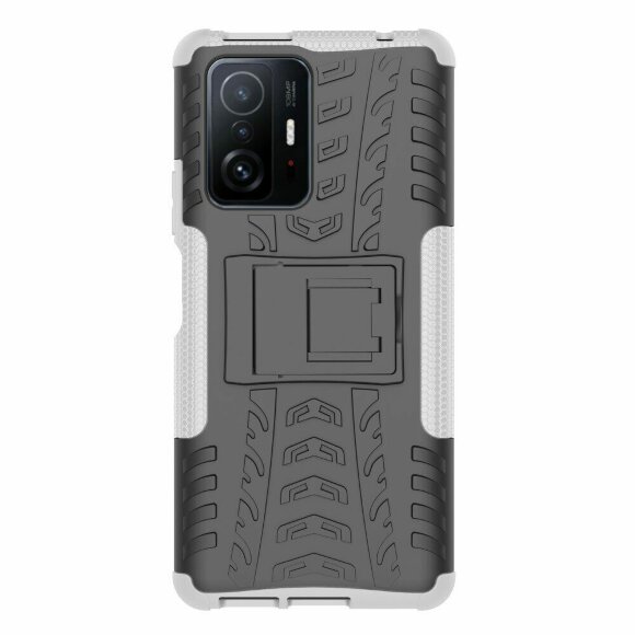 Чехол Hybrid Armor для Xiaomi 11T / Xiaomi 11T Pro (черный + белый)