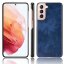 Кожаная накладка-чехол для Samsung Galaxy S21+ (Plus) (синий)