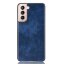 Кожаная накладка-чехол для Samsung Galaxy S21+ (Plus) (синий)