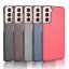Кожаная накладка-чехол для Samsung Galaxy S21+ (Plus) (синий)