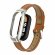 Кожаный ремешок для Xiaomi Mi Smart Band 8, Xiaomi Mi Band 8 (коричневый)