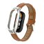 Кожаный ремешок для Xiaomi Mi Smart Band 8, Xiaomi Mi Band 8 (коричневый)