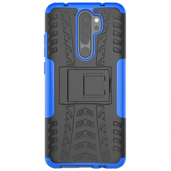Чехол Hybrid Armor для Xiaomi Redmi Note 8 Pro (черный + голубой) Чехол Hybrid Armor для Xiaomi Redmi Note 8 Pro (черный + голубой)