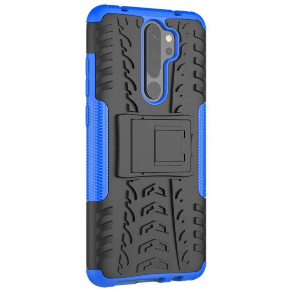 Чехол Hybrid Armor для Xiaomi Redmi Note 8 Pro (черный + голубой) Чехол Hybrid Armor для Xiaomi Redmi Note 8 Pro (черный + голубой)