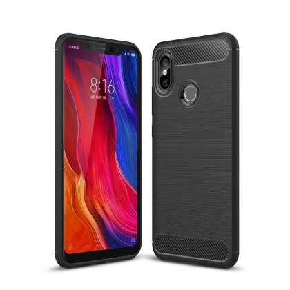 Чехол-накладка Carbon Fibre для Xiaomi Mi 8 (черный)