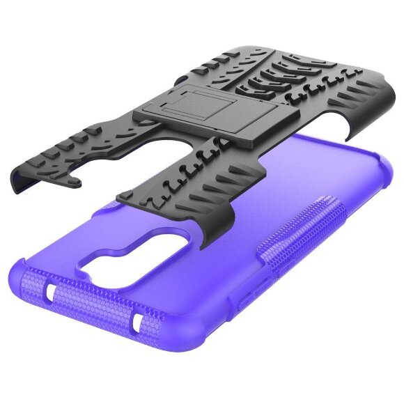 Чехол Hybrid Armor для Xiaomi Redmi Note 8 Pro (черный + фиолетовый)