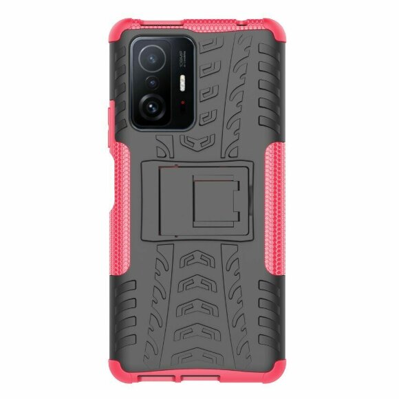 Чехол Hybrid Armor для Xiaomi 11T / Xiaomi 11T Pro (черный + розовый) Чехол Hybrid Armor для Xiaomi 11T / Xiaomi 11T Pro (черный + розовый)