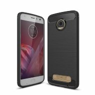 Чехол-накладка Carbon Fibre для Motorola Moto Z2 Play (черный)